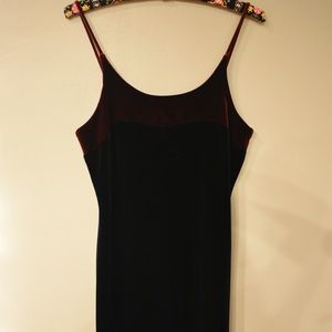 90’s Velvet Red/Black Babydoll Dress